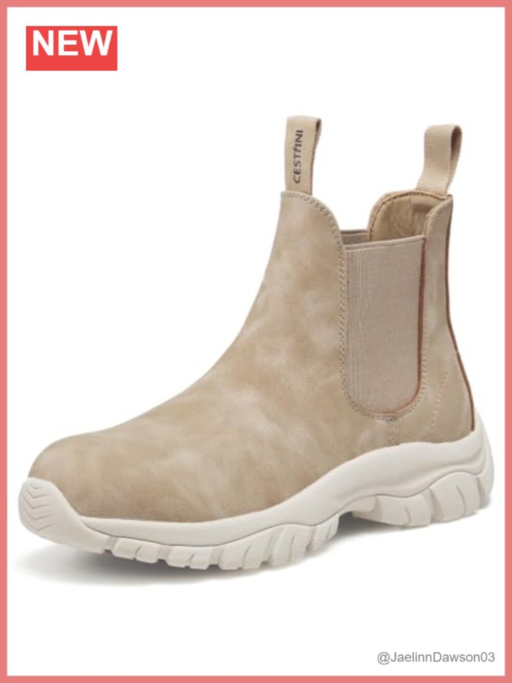 Lightweight Chelsea Hiking Ankle Boots for Women Waterproof Slip-On